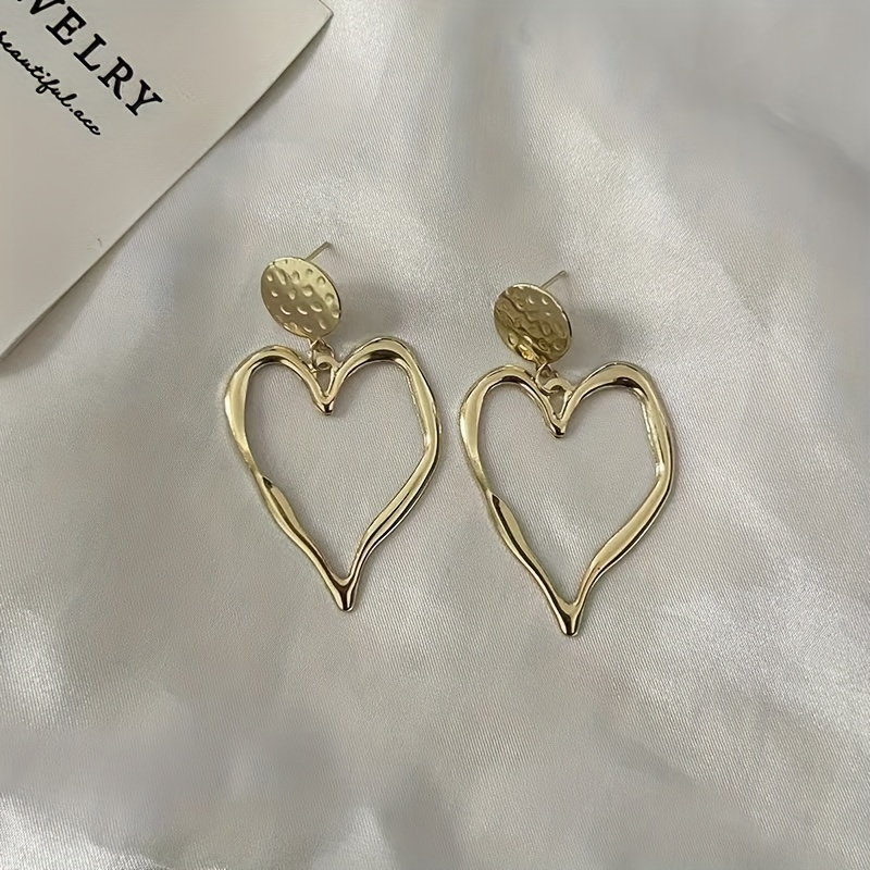 Heart Shaped Dangle Earrings for Women - Vacation Ready